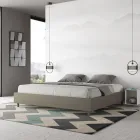 سرير مزدوج 200×200 سم مُنجّد بجلد صناعي، صنع في إيطاليا - رياضي Viadurini