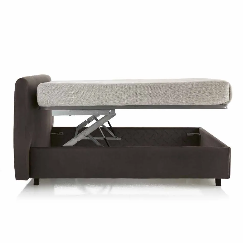 سرير مزدوج مع صندوق رفع 160x190 / 200 سم نينا Viadurini