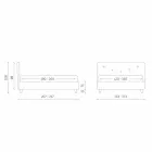 سرير مزدوج مع حاوية مبطنة من الجلد الصناعي صنع في إيطاليا - قناع Viadurini