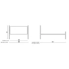 سرير مزدوج مع لوح أمامي من الحديد الصلب مصنوع في إيطاليا - نيبيا Viadurini