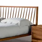 Design double bed 160x200cm with solid Alain walnut base Viadurini