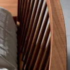 Design double bed 160x200cm with solid Alain walnut base Viadurini