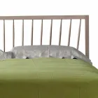 Design double bed 160x200cm with solid Alain walnut base Viadurini