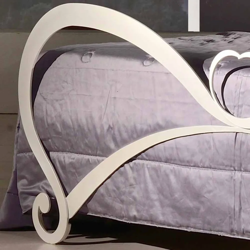 design double bed made of iron with crystal decorations Eden Viadurini