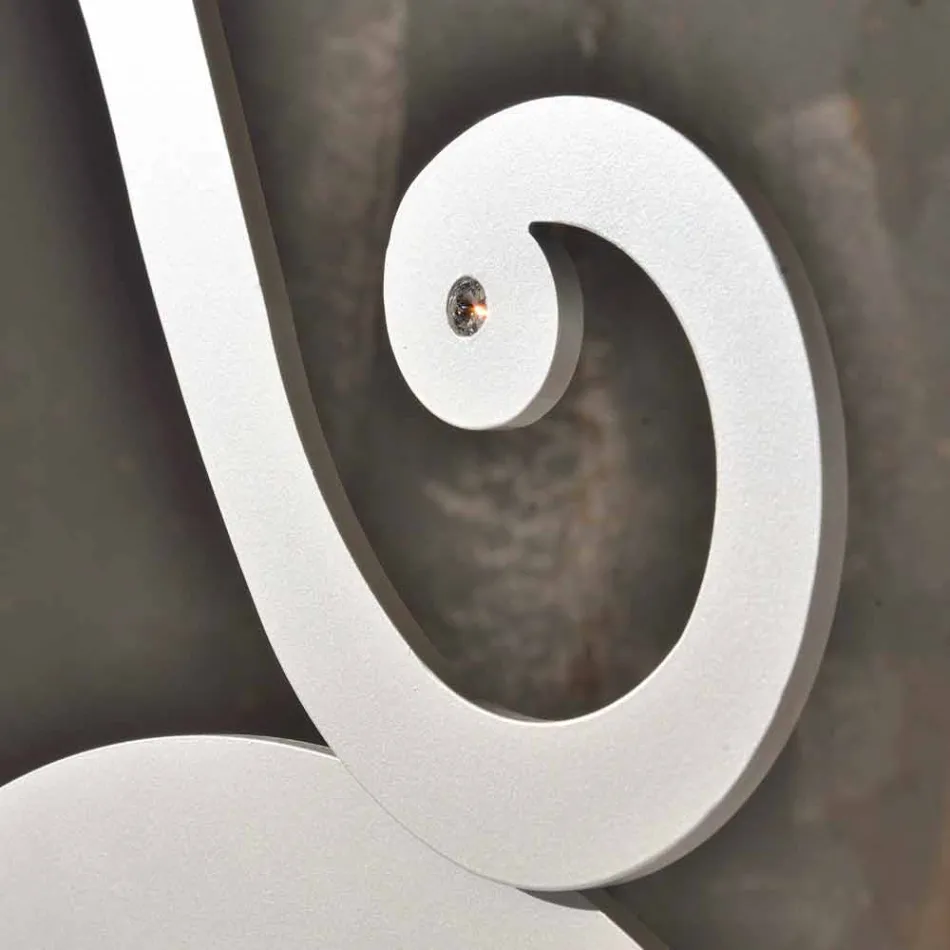 design double bed made of iron with crystal decorations Eden Viadurini