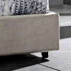 سرير مزدوج بتصميم عصري مع لوح رأسي مطوي أو مبطن - ألانو Viadurini