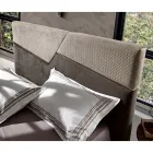 سرير مزدوج بتصميم عصري مع لوح رأسي مطوي أو مبطن - ألانو Viadurini