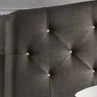 سرير مزدوج مبطن مع صندوق تخزين 160 × 190 / 200 سم ليون Viadurini