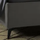 سرير مزدوج مُنجّد مع صندوق تخزين، صنع في إيطاليا - زهرة عباد الشمس Viadurini