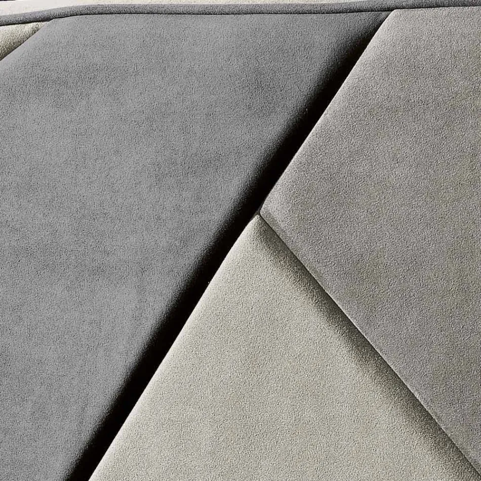 سرير مزدوج مبطن مع حاوية رفع 160 × 190 / 200 سم ميا Viadurini