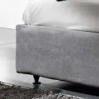 سرير مزدوج مبطن مع حاوية رفع 160 × 190 / 200 سم ميا Viadurini