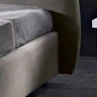 سرير مزدوج مبطن مع حاوية حديثة 160 × 190 / 200 ريبي Viadurini