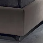 سرير مزدوج مبطن مع حاوية حديثة 160 × 190 / 200 ريبي Viadurini