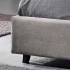 سرير مزدوج مبطن مع حاوية حديثة 160 × 190 / 200 ريبي Viadurini