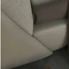 سرير مزدوج مبطن ومغطى بالقماش والجلد صنع في إيطاليا - لولا Viadurini