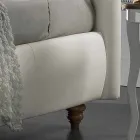 سرير مزدوج مبطن بالجلد الصناعي مع صندوق 160 × 190 / 200 سم Agly Viadurini