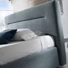 سرير مزدوج حديث مبطن مع صندوق شمسي 160 × 190 / 200 سم Viadurini