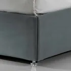 سرير مزدوج حديث مبطن مع صندوق شمسي 160 × 190 / 200 سم Viadurini