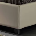 سرير مزدوج من الجلد الصناعي مع صندوق رفع 160 × 190 / 200 سم ميا Viadurini