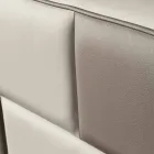 سرير مزدوج من الجلد الصناعي مع صندوق تخزين 160 × 190 / 200 سم جين Viadurini