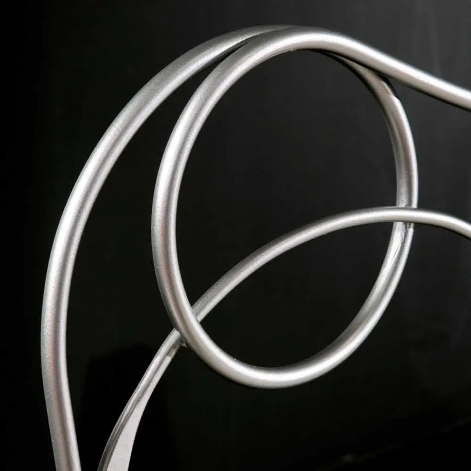 Double bed in iron craft with tapered legs Zoe Viadurini