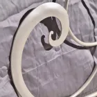 double bed in wrought iron with Athena treble clef decoration Viadurini