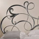 iron double bed with headboard in Allison forged blade Viadurini