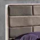 سرير مزدوج حديث مع صندوق تخزين 160 × 190 / 200 سم جين Viadurini