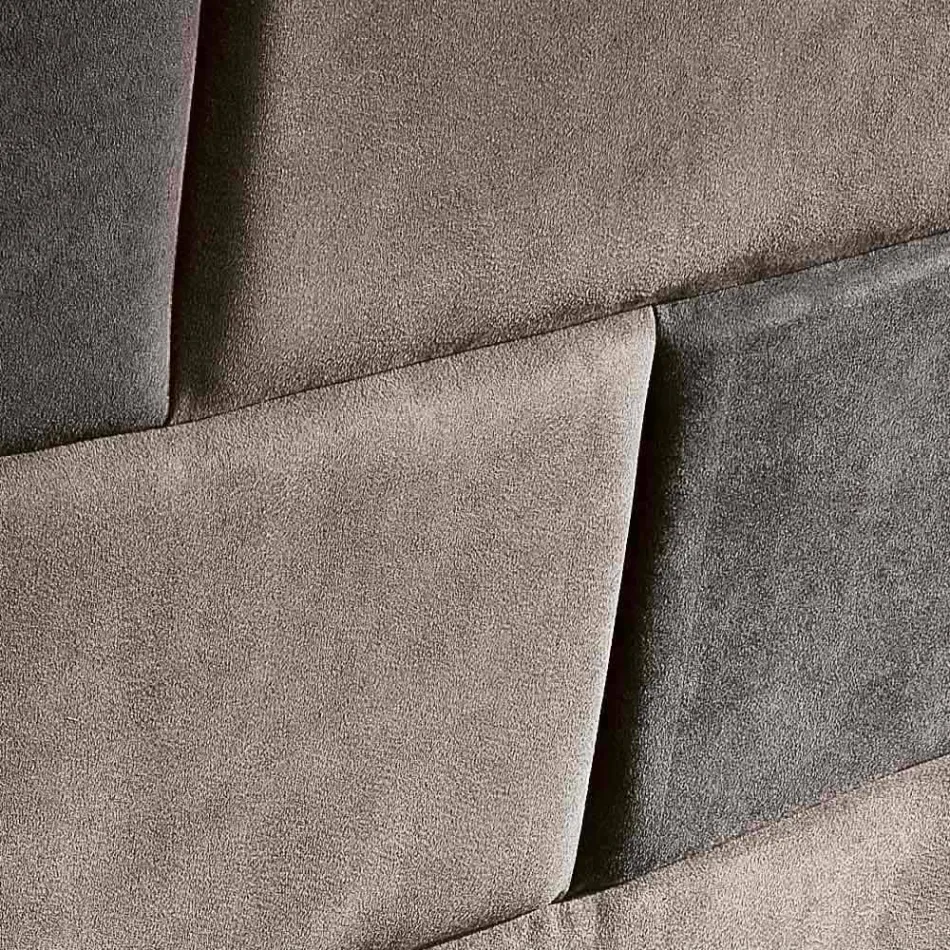 سرير مزدوج حديث مع صندوق تخزين 160 × 190 / 200 سم جين Viadurini