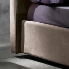 سرير مزدوج حديث مع صندوق تخزين 160 × 190 / 200 سم جين Viadurini