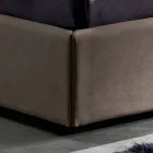 سرير مزدوج حديث مع صندوق تخزين 160 × 190 / 200 سم جين Viadurini