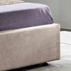 سرير مزدوج حديث مع صندوق تخزين 160 × 190 / 200 سم جين Viadurini