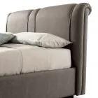 سرير مزدوج حديث مع صندوق جلدي مقاوم للحريق - أنيا Viadurini