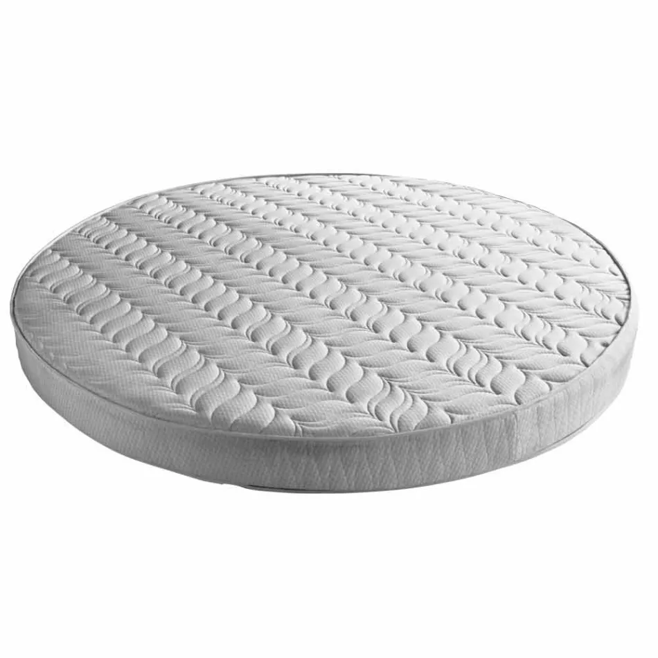 سرير مزدوج دائري فاخر حديث مصنوع من الجلد الصناعي في إيطاليا - دريم Viadurini