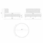 سرير مزدوج دائري فاخر حديث مصنوع من الجلد الصناعي في إيطاليا - دريم Viadurini