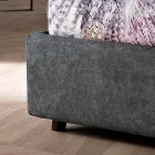 سرير مزدوج حديث مبطن بتصميم مبطن أو ناعم - أفتامو Viadurini