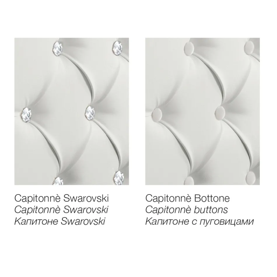 سرير مزدوج حديث من الجلد الصناعي مع مساحة تخزين - أوزانو Viadurini