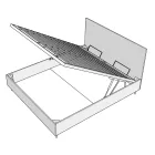 سرير بحجم كوين 120×200 سم مغطى بألياف دقيقة، صنع في إيطاليا - رياضي Viadurini