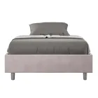 سرير بحجم كوين 140×200 سم مغطى بألياف دقيقة، صنع في إيطاليا - رياضي Viadurini