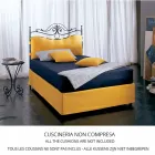 سرير ونصف مربع من الحديد المطاوع ليرة Viadurini