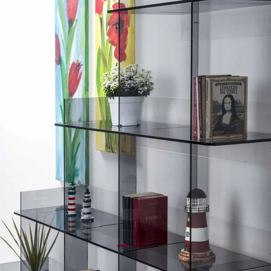 كتاب حائط الدخان Sfera3 L180 x H180 x P30 سم، صنع في إيطاليا Viadurini