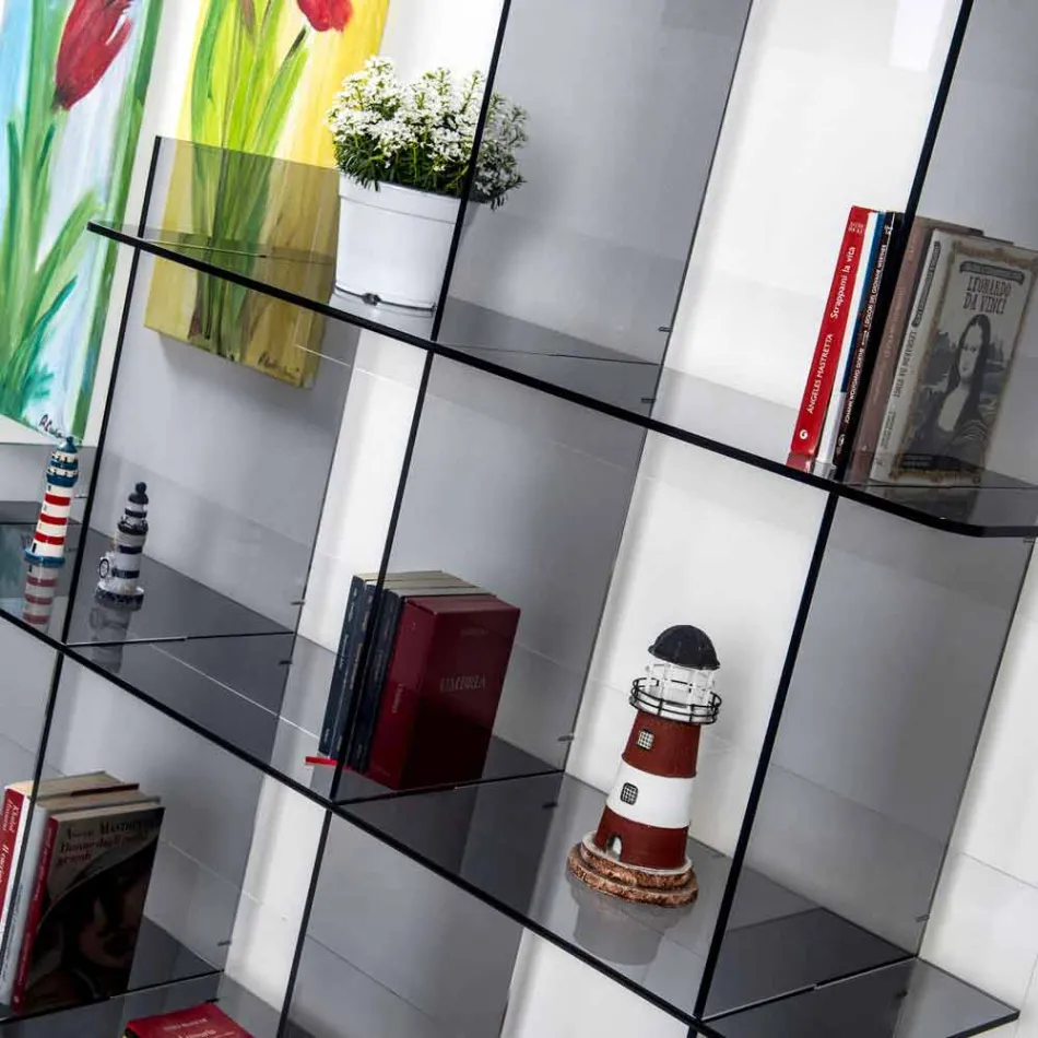 كتاب حائط الدخان Sfera3 L180 x H180 x P30 سم، صنع في إيطاليا Viadurini