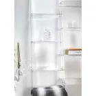 مكتبة حائط بتصميم من زجاج شبكي شفاف، تحتوي على 4 عناصر - تريزا Viadurini