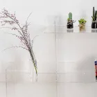 خزانة كتب شفافة Sphere3، طولها 180 × ارتفاعها 180 × عرضها 30 سم، صنعت في إيطاليا Viadurini