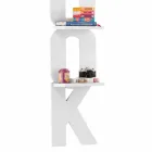 مكتبة حائط بتصميم يدوي في إيطاليا، 3 رفوف نيكلا Viadurini