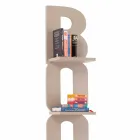 مكتبة حائط بتصميم يدوي في إيطاليا، 3 رفوف نيكلا Viadurini