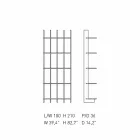 مكتبة حائطية أنيقة بتصميم خشبي أبيض من خشب الدردار - Babele Viadurini