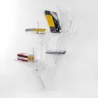 رف حائط أبيض معاصر من كارول، صنع في إيطاليا Viadurini