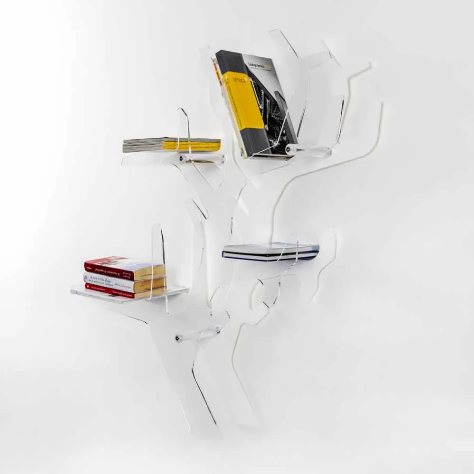 رف حائط أبيض معاصر من كارول، صنع في إيطاليا Viadurini