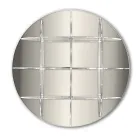 مكتبة حائط دائرية من زجاج شبكي ذهبي أو فضي، صنع في إيطاليا - ليزي Viadurini